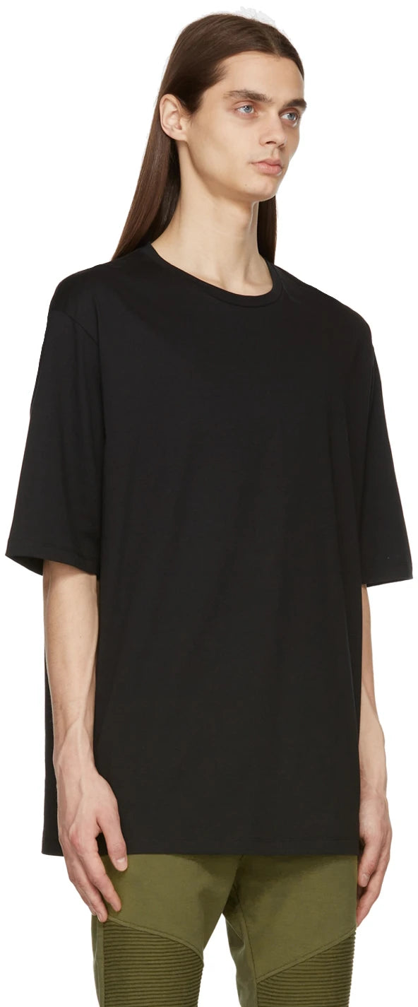 BALMAIN Black Side Logo T-Shirt